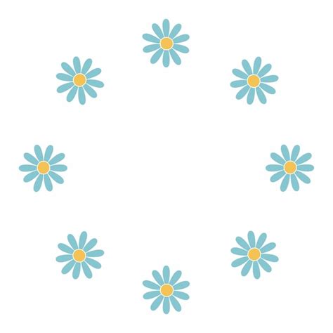 Okrągła ramka z rumiankiem Miejsce na tekst lub zdjęcie Element ozdobny ...