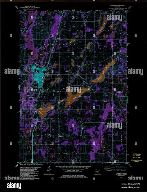Map of cambridge minnesota hi-res stock photography and images - Alamy
