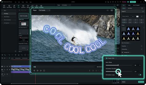 Image result for Filmora X. Text Behind Object