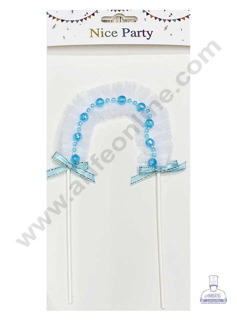 CAKE DECOR™ Net Arch with Beeds Cake Topper - Blue (SB-Topper-302-Blue ...
