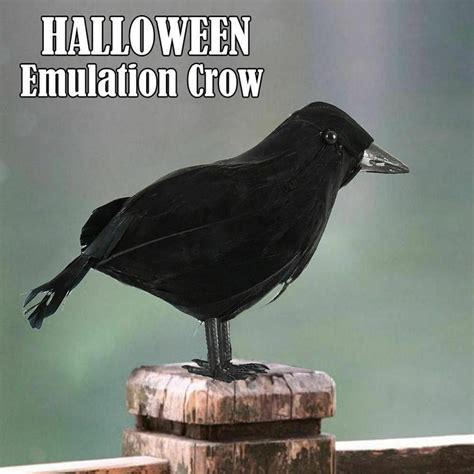 Buy Black Crow Props Realistic Raven Feathered Crows Decor Online at ...