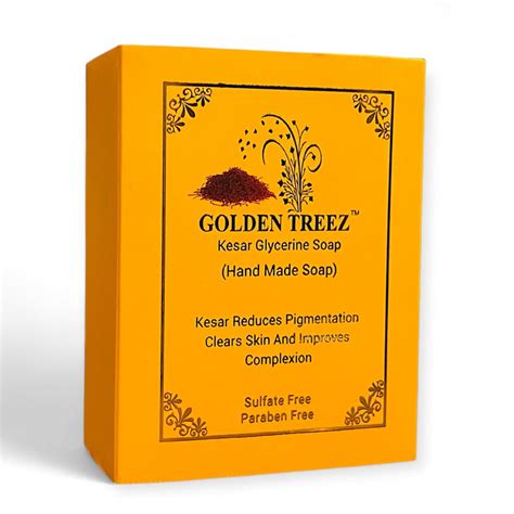 Buy Golden treez saffron handmade bath soap for tan removal, acne ...