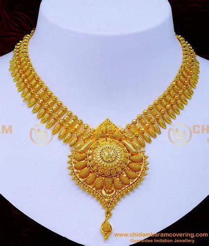 Buy Attractive Leaf Model 1 Gram Gold Necklace Designs