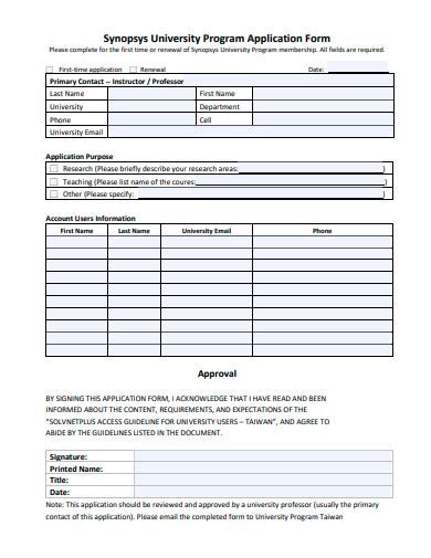 Image result for Program Application Sample PDF