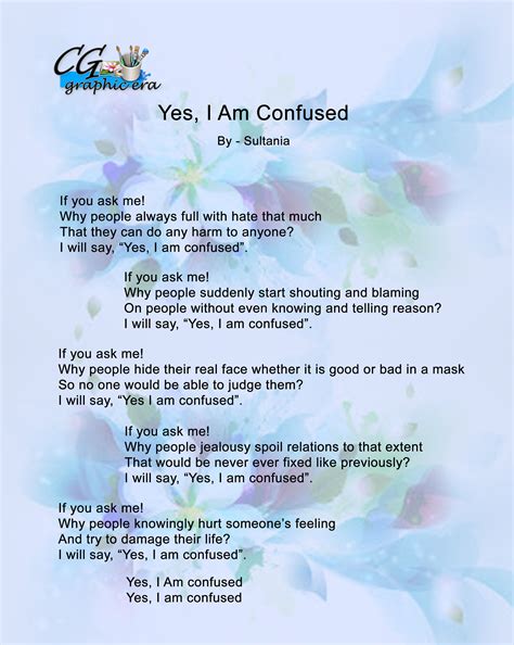 Yes, I Am Confused | Creative Writing Prompt