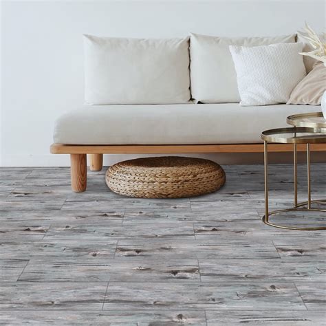 Lxcreat Peel and Stick Floor Tile 35in x 6in 10Pcs Self Adhesive Vinyl ...