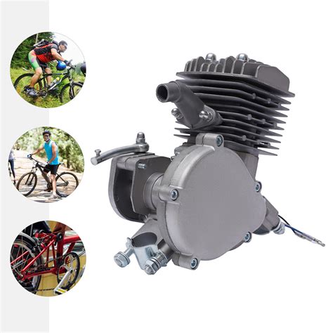 Bicycle Gasoline Auxiliary Motor Bike Cycle Engine Kit 2 Stroke 80CC ...