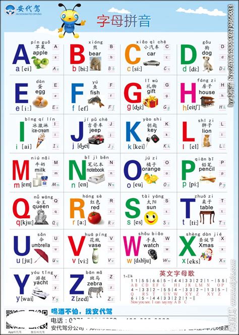 汉语拼音字母表abcd标准发音