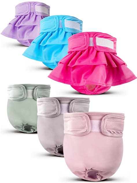 Mua 6 Pack Washable Female Dog Diapers - Reusable Doggie Diapers ...