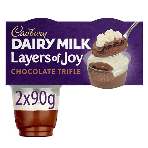 Cadbury Dairy Milk Layers of Joy Chocolate Trifle 2 x 90 (180g) | Dessert Yogurt | Iceland Foods