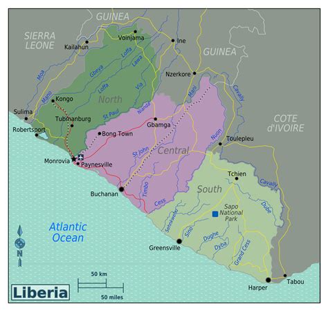 Liberia On Map Of Africa