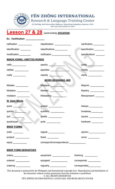 SOLUTION: Stenography gregg shorthand lesson 27 28 - Studypool