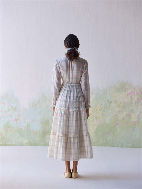 Paperdots Wrap Dress Handwoven Jamdani Fabric