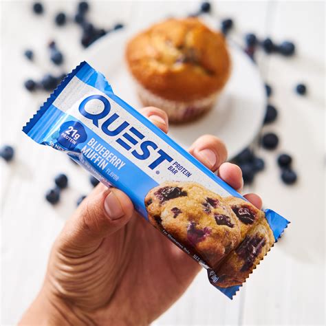 Quest Protein Bar, Blueberry Muffin, 21g Protein, Gluten Free, 4Pk Best ...