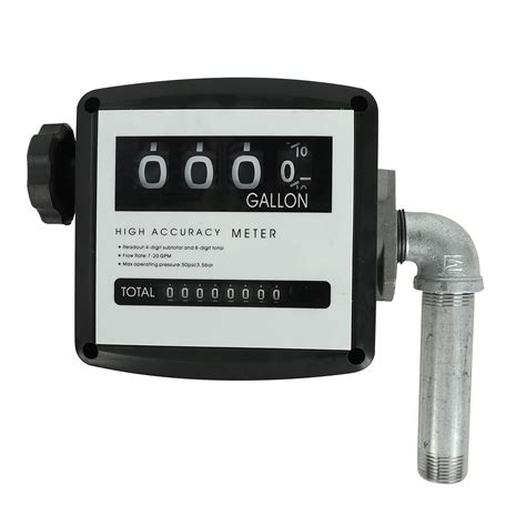 Buy SUPERFASTRACING 1" Mechanical Fuel Flow Meter 7-20 GPM 4-Digital ...