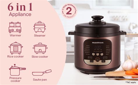 Morphy Richards WizPot 6 Litres 1000W Electric Pressure Cooker| 14 ...