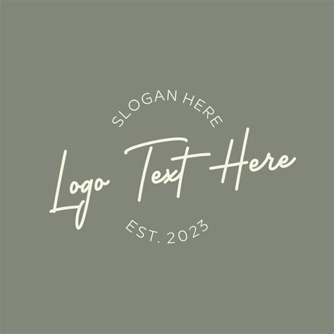 Handwritten Script Business Logo | BrandCrowd Logo Maker