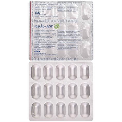 Rosulip-ASP 75 - Strip of 15 Capsules : Amazon.in: Health & Personal Care
