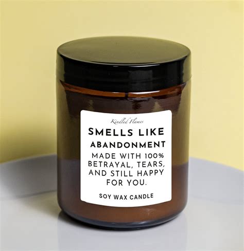 Smells Like Abandonment Made With 100%, Australian Candles, Friendship Partner Gifting Amber ... - what is the smell of amber