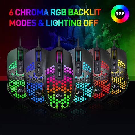 Buy EySHp RGB Gaming Mouse, Wired PC Gaming Mouse, Ergonomic Gaming ...