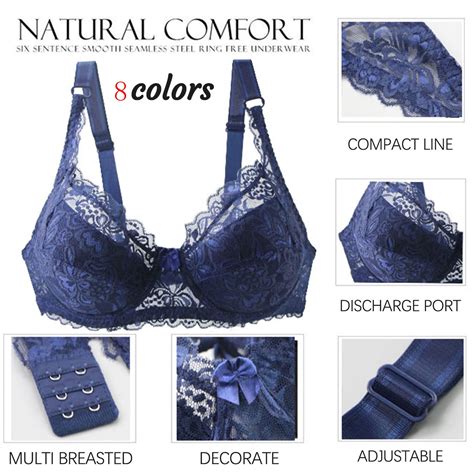 CFLVAEK Lace Bra for Women Wireless Adjustable Straps Everyday Bra Push ...