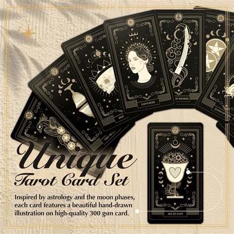 Buy Mystikaia Moon Hand-Illustrated Tarot Deck with Guidebook and ...