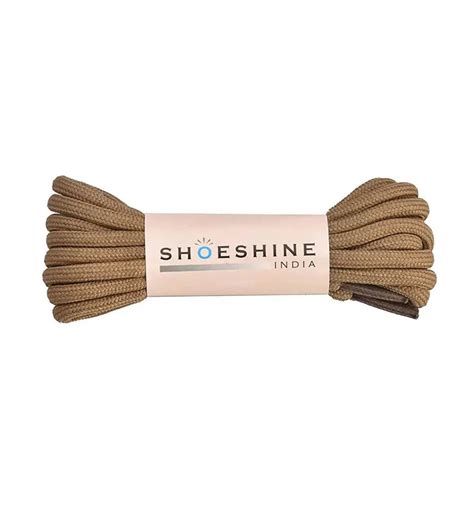 SHOESHINE Shoe Lace (1 Pair) 4mm Teak Round Shoelace & Boot Laces