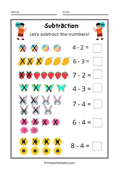 1st Grade Subtraction Worksheet - Multiple Choice Practice (Free PDF ...