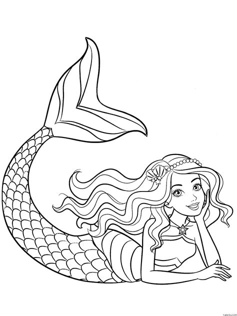 Barbie Mermaid Coloring Page