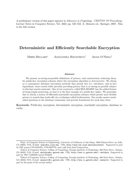 Deterministic Encryption 的图像结果