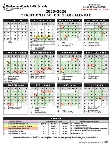 Montgomery County Public Schools Calendar 2026-2027 [PDF]