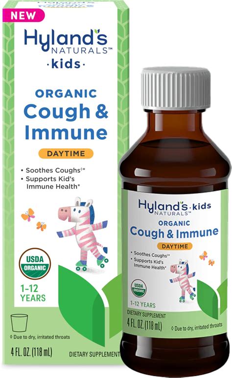 Amazon.com: Hyland's Kids Daytime Organic Cough Syrup & Immune Support ...