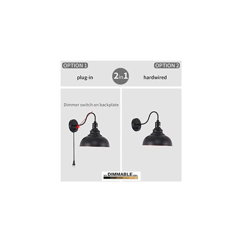Larkar Dimmable Wall Lamp Black Industrial Vintage India | Ubuy