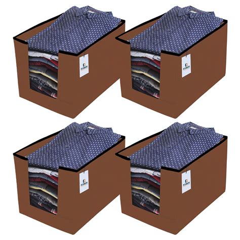 Kuber Industries Shirt Organizer for Wardrobe|Foldable Non Woven Shirt ...