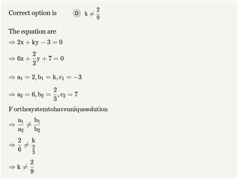 Practice Test: Pair of Linear Equations in Two Variables Free MCQ ...