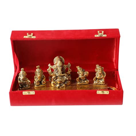 Musical Ganesh Idol with Red Velvet Gift box - IKIRU