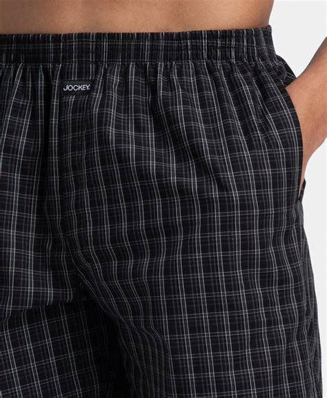 Buy Super Combed Mercerized Cotton Woven Checkered Boxer Shorts with ...