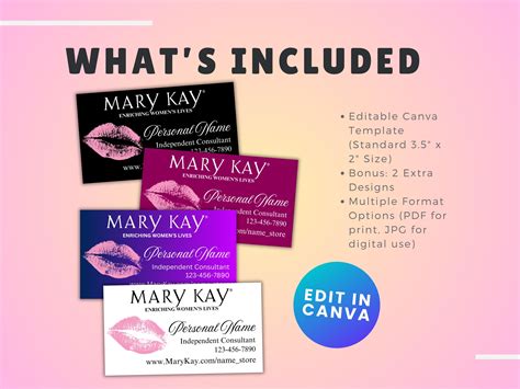 Mary Kay Business Card Template 的图像结果