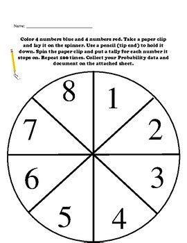 Image result for Math Probability Spinner