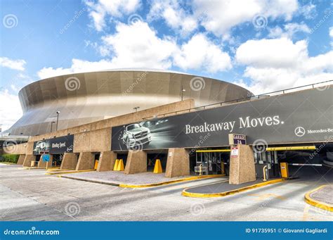 NEW ORLEANS, USA - FEBRUARY 2016: Mercedes-Benz Superdome on a S ...