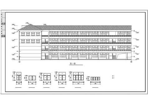 来安县某2570.93平方米四层砖混结构中学教学楼建筑结构设计cad方案图_教育建筑_土木在线