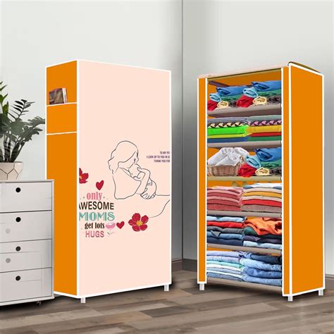 HRIDYANI | 6 Shelves Portable Foldable Awesome Momes Printed ...