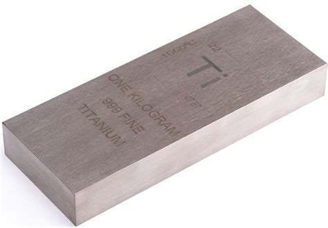 Titanium Bar - 1 Kilo Laser Engraved .999 Pure Bullion Bar Chemistry ...