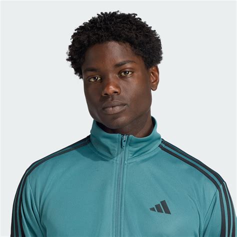 adidas Essentials 3-Stripes Training Track Top - Green | adidas India