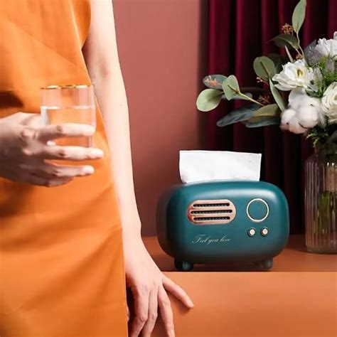 Vintage Radio Box Tissue Holder – Retro Tabletop Décor – The Panda Cart