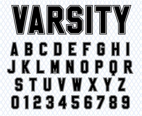 Varsity Font TTF SVG Files Varsity Font College Font Sport Font Cricut ...