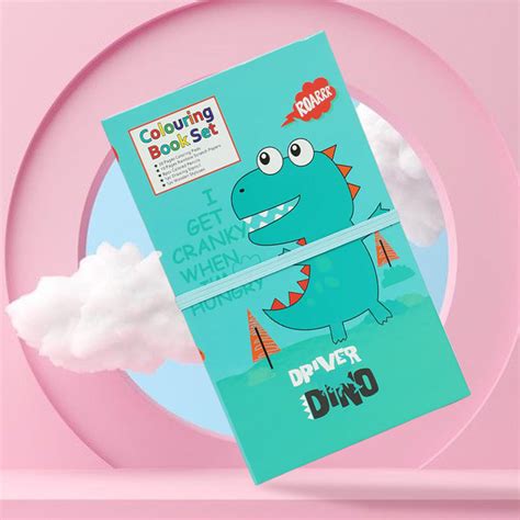 Dino 3 Fold Colouring Book with Scratch Notes – Kidspark