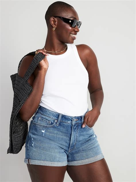 High Waisted Jean Shorts For Women