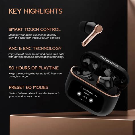 DwOTS Touch Screen TWS Display Earbuds | ANC and ENC | Find My Earbuds ...