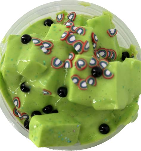 Green Boba Lychee Slime – Izzy and Mary Slimes